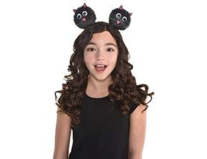 1501-5464 Ободок-помпоны Коты черные/А