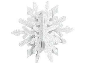 1501-5633 Снежинка 3D Звездная Ночь блеск 20х22смА