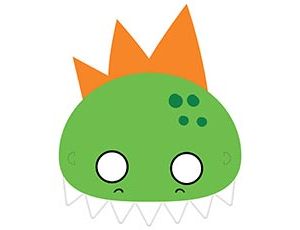 1501-5668 Полумаска Динозавры 8шт/А