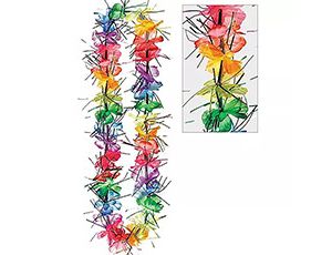 1501-5789 Гавайи цветы Радуга блеск 101см/А