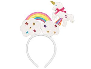 1501-5915 Ободок Единорог Радуга блеск/А