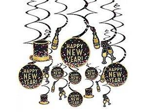 1501-6073 Спираль HNY конфетти 46-60см 30шт/А