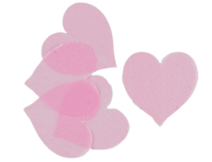 1501-6248 Конфетти Сердце 2,5см розовое 20гр