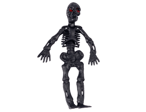 1501-6545 Скелет черный пластик 8см 12шт/G