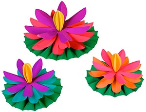 1501-6735 Декор бум цветок лотоса 3шт/A
