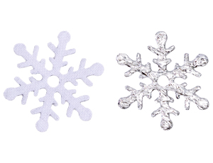 1501-6846 Снежинки серебряные 2см 300шт/G