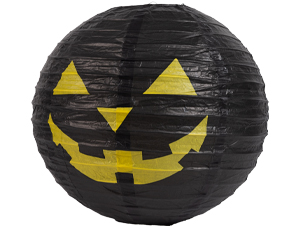 1501-6850 Фонарик бум Тыква черная подвес 30смG