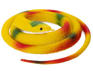 1501-6861 Змея желтая резиновая 70см/G