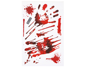 1501-6870 Наклейка н/окно HWN Кровавые руки/G