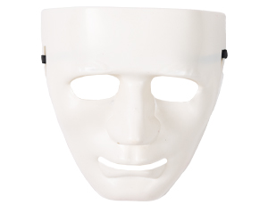 1501-6897 Маска Лицо белое пластик/G