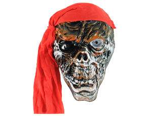 1501-6906 Маска Череп Пирата гнилой с банданой/G