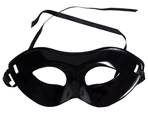 1501-6918 Полумаска черная пластик/G