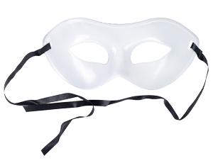 1501-6919 Полумаска белая пластик/G