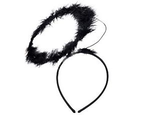 1501-6925 Ободок Нимб ангела черный/G