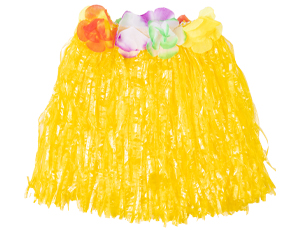 1501-6937 Юбка Гаваи пластик желтая 30см/А