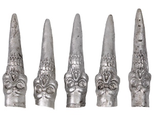 1501-6955 Пальцы ведьмы винтаж Череп 5шт/G