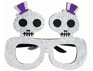 1501-6991 Очки Черепа серебро блеск/G