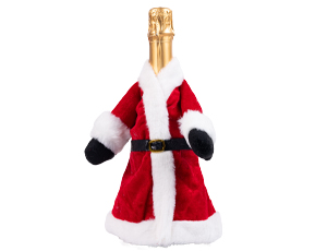 1501-7041 Украшение д/бут Санта пальто текстиль/G