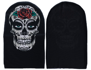 1501-7154 Маска тканевая HWN Череп с цветком/G