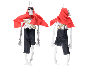 1501-7161 Скелет Пират подвесной 33см/G