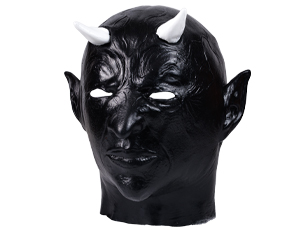 1501-7166 Маска Дьявол черный латекс/G