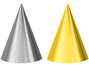 1501-7191 Колпак фольг золото серебро 10см 6шт/A