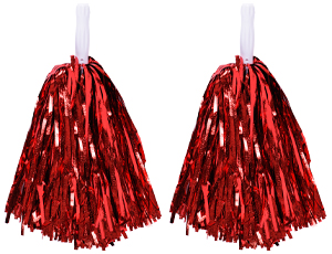 1501-7254 Помпоны для черлидинга красные 2шт/G