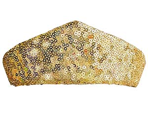 1501-7258 Кокошник-Ободок Стильный пайетки золото