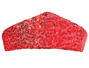 1501-7259 Кокошник-Ободок Стильный пайетки красный