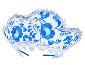 1501-7272 Кокошник-Ободок фигурный Гжель