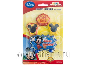1502-0950 Свечи д/торта Disney Микки Маус 4шт/А