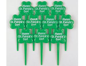 1502-2536 Пика д/канапе Трилист пласт 7,6см 36шт/А