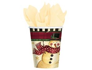 1502-2624 Стакан Снеговик домашний 266мл 8шт/А