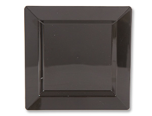 1502-3281 Тарелка пласт Black квад 18см 10шт/A