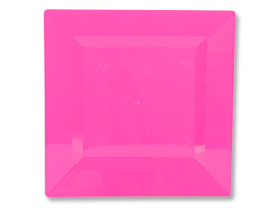 1502-3282 Тарелка пласт Bright Pink квад 18см 10шт