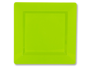 1502-3285 Тарелка пласт Kiwi Green квад 18см 10штA