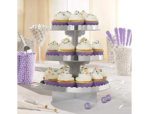 1502-3832 Стойка д/кексов 3 яруса Silver/А.