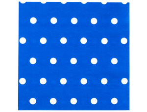 1502-3931 Салфетка Горошек синяя 33см 12штG