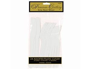 1502-4002 Стол приборы пл премиум White 24шт/A