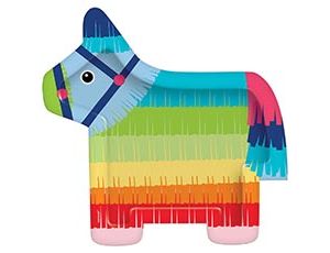 1502-4814 Тарелка фигур Пиньята Ослик 8шт 27см/А