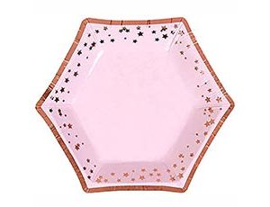 1502-5052 Тарелка Гламур Pink & RoseGold 12см 8штN