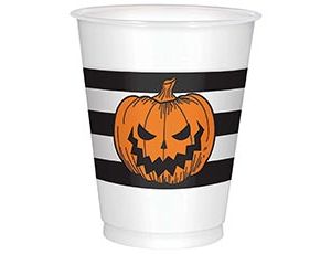 1502-5145 Стакан пласт HWN Тыква злая 473мл 25шт/А