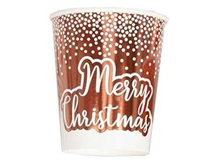 1502-5182 Стакан Снегопад RoseGold XMAS 220мл8шт/N