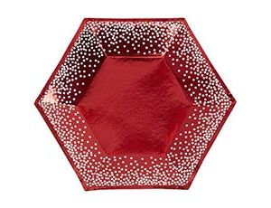 1502-5188 Тарелка Снегопад Red 20см 8шт/N