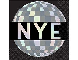 1502-5300 Салфетка HNY Диско перламутр 25см 16шт/А