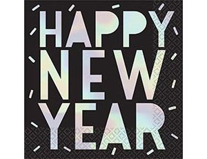 1502-5301 Салфетка HNY Диско перламутр 33см 16шт/А