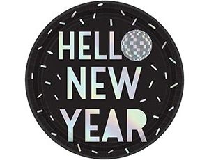 1502-5317 Тарелка HNY Диско перламутр 23см 8шт/А