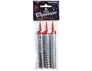 1502-5704 Свеча-Фонтан д/торта 10см 30сек 3шт