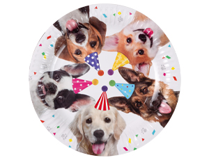 1502-6599 Тарелка Собачки фотографичные 23см 6шт/G