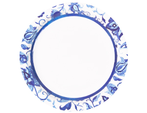 1502-6616 Тарелка Синие Узоры 17см 6шт/G